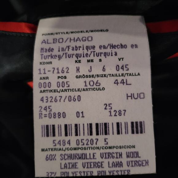 Hugo Boss Size 44 L Virgin Wool Blend Made in Turkey Mens Suit Jacket  #191 - Picture 3 of 4